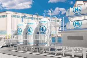 Green hydrogen storage tanks